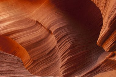 Antilop Kanyonu, Page, Arizona, ABD yakınlarında. Antilop Kanyonu, Amerika 'nın güneybatısındaki en çok ziyaret edilen ve en çok fotoğraflanan kanyondur..