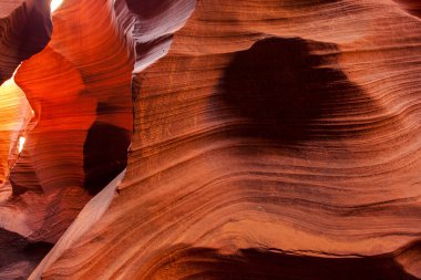 Antilop Kanyonu, Page, Arizona, ABD yakınlarında. Antilop Kanyonu, Amerika 'nın güneybatısındaki en çok ziyaret edilen ve en çok fotoğraflanan kanyondur..