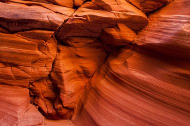 Antilop Kanyonu, Page, Arizona, ABD yakınlarında. Antilop Kanyonu, Amerika 'nın güneybatısındaki en çok ziyaret edilen ve en çok fotoğraflanan kanyondur..