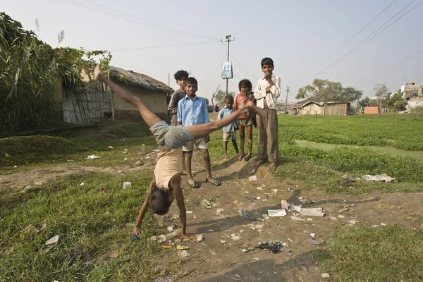 Raxaul Índia Crianças Indianas Não Identificadas Rua Por Volta Novembro — Fotografia de Stock