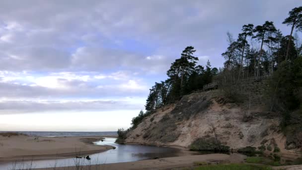 Timelapsed paisaje marino nublado — Vídeos de Stock