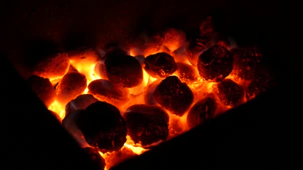 Carvão e fogo — Vídeo de Stock