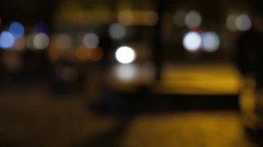 İşaret fişeği gece trafik ışıkları