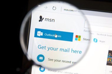 MSN Web sitesi bilgisayar ekranında