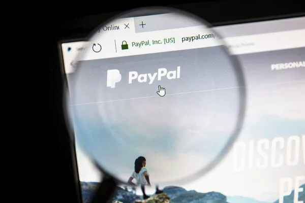 PayPal webbplats på — Stockfoto