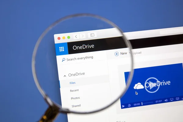 Situs web resmi Microsoft OneDrive — Stok Foto