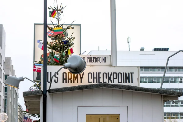 Berlin Deutschland 2017 Checkpoint Charlie Berlin Checkpoint Charlie War Der — Stockfoto