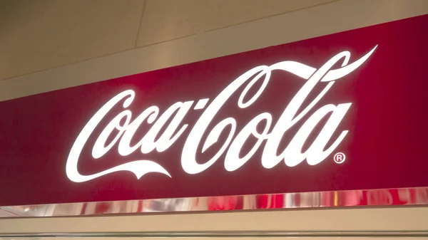 Tokyo Japan April 2016 Coca Cola Bord Coca Cola Coke — Stockfoto