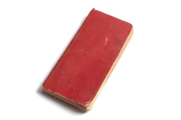 Old Red Book Isolated White — Stock Photo, Image