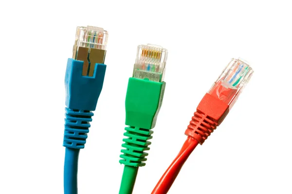 Ethernet Netzwerkkabel Isoliert Auf Weiß — Stockfoto