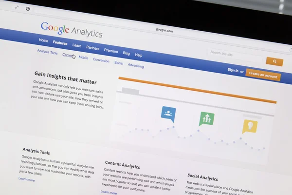 Google Analytics — Stockfoto