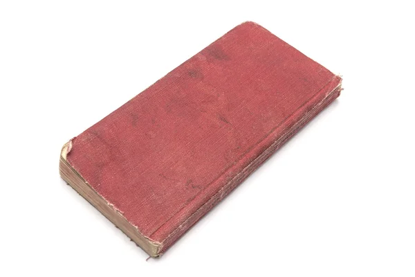 Röd bok på vit bakgrund — Stockfoto