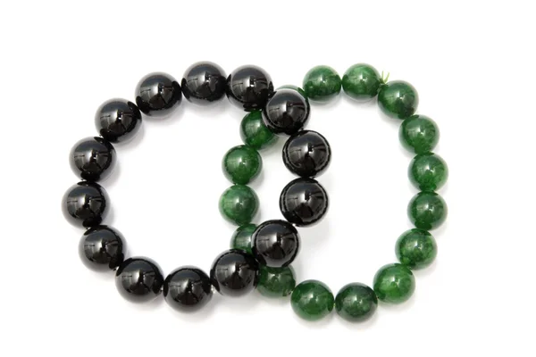 Pulsera de cuentas negro y verde — Foto de Stock