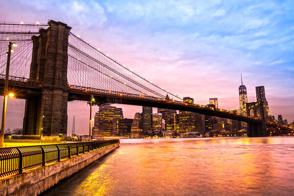 Manhattan skyline at sunrise, New York City. USA.