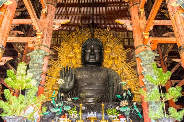 El Gran Buda en el templo Todai-ji en Nara, Japón . — Foto de Stock