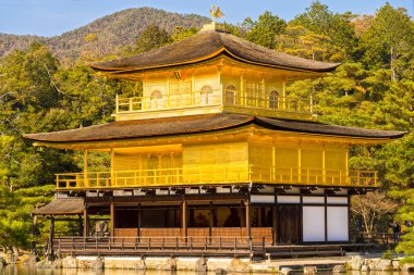 Kinkakuji (altın köşk), kyoto, Japonya.