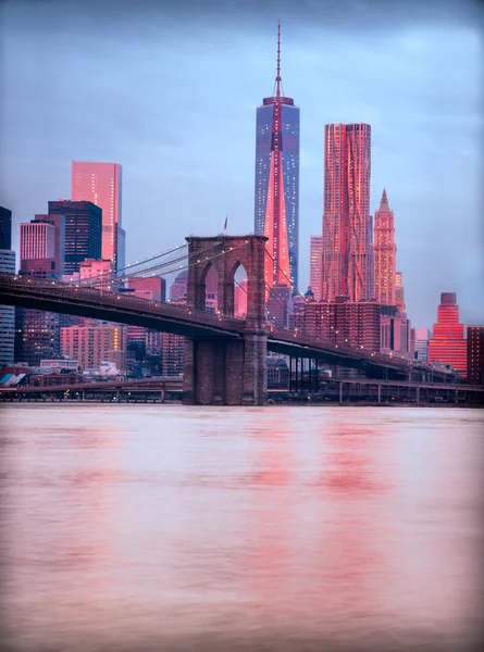 Linha do horizonte de Manhattan em Nova York — Fotografia de Stock