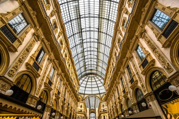 Vittorio emanuele galerie v Miláně — Stock fotografie