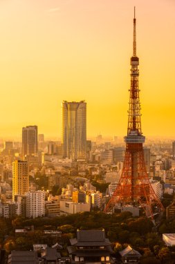 Tokyo siluetinin manzarasına