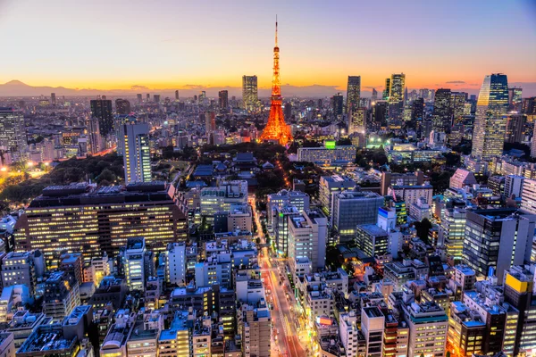 Weergave van Tokyo Skyline — Stockfoto