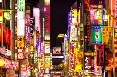 Kabuki-Cho bölge, Shinjuku, Tokyo, Japonya.