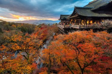 Kyoto, Japonya 'daki kiyomizu-dera tapınağı.