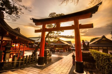 Fushimi Inari Taisha Shrine in Kyoto, clipart
