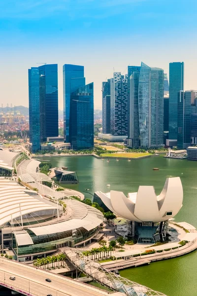 Singapore skyline van de stad. — Stockfoto