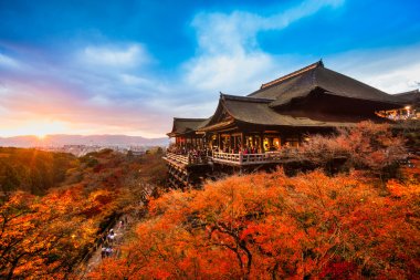 Kyoto, Japonya 'daki kiyomizu-dera tapınağı.
