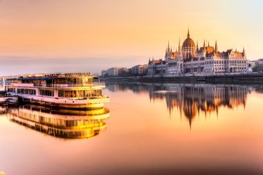Budapest parliament at sunrise, Hungary clipart