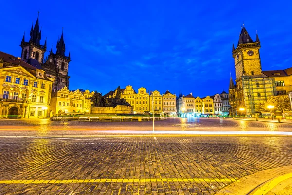 Prague, Tyn Church and Old Town Square — Stock Photo, Image