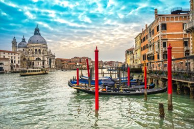 Büyük Kanal ve Bazilika Santa Maria della Salute, Venedik, İtalya