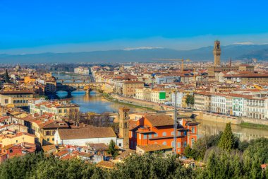 Floransa gündoğumu, Toskana, İtalya.