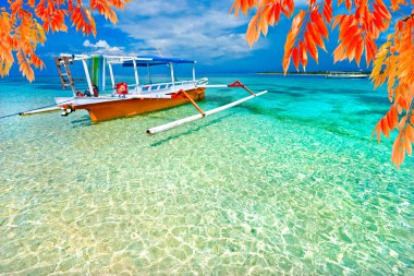 gili meno, Endonezya, güzel deniz.