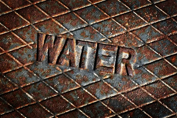 Water Cover Lid Manhole Utility — Stock Photo, Image