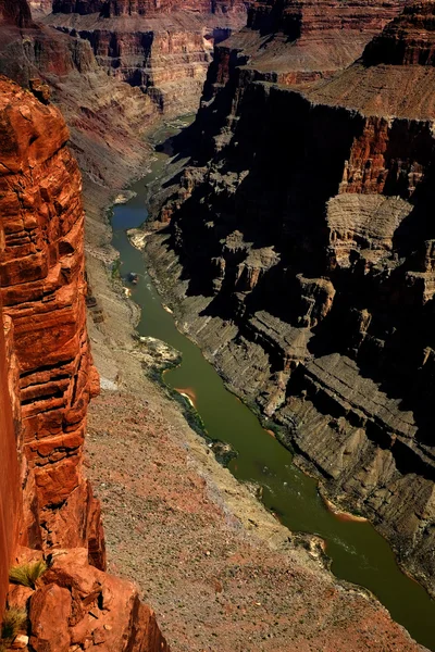 North Rim Gorges de la vallée du Grand Canyon En aval du Colorado — Photo