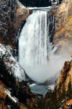 Lower Yellowstone Water Fall Gorge Canyon clipart