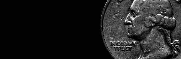 Багатство Багатство Представлені Срібними Американськими Монетами — стокове фото