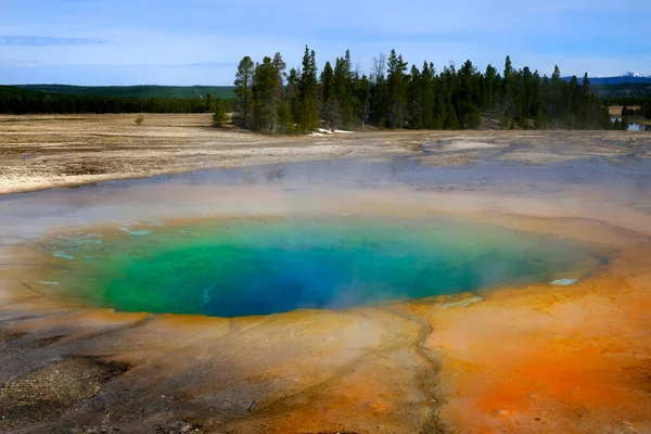 Aguas Termales Naturales Yellowstone Piscinas Naturales Maravilla Natural Hermosa — Foto de Stock