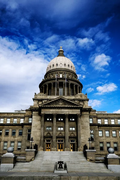 Idaho State Capital Building Het Najaar Bladeren Blauwe Lucht — Stockfoto