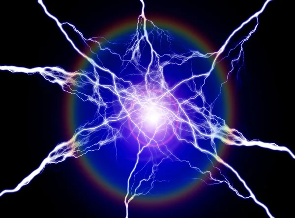순수 에너지와 힘을 상징 하는 전기 — 스톡 사진