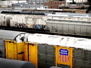 Union Pacific Railroad Cars clipart