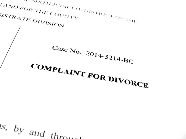 Complaint for Divorce — Stock Photo, Image