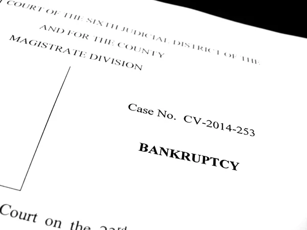 Legal Papers Lawsuit Bankruptcy Filing — Stock Photo, Image