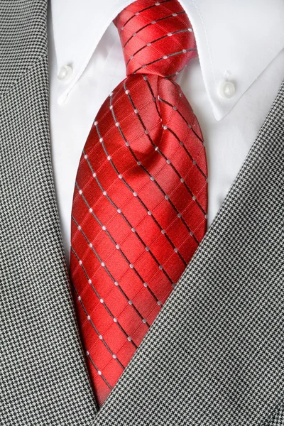 Camisa branca Red Tie Suit Jacket — Fotografia de Stock