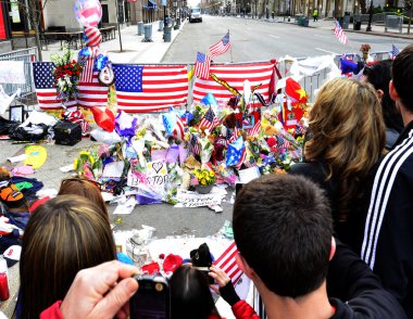 Boston Bombing People Memorial clipart