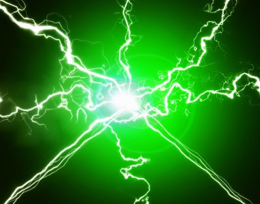 saf enerji ve elektrik gücü simgeleyen