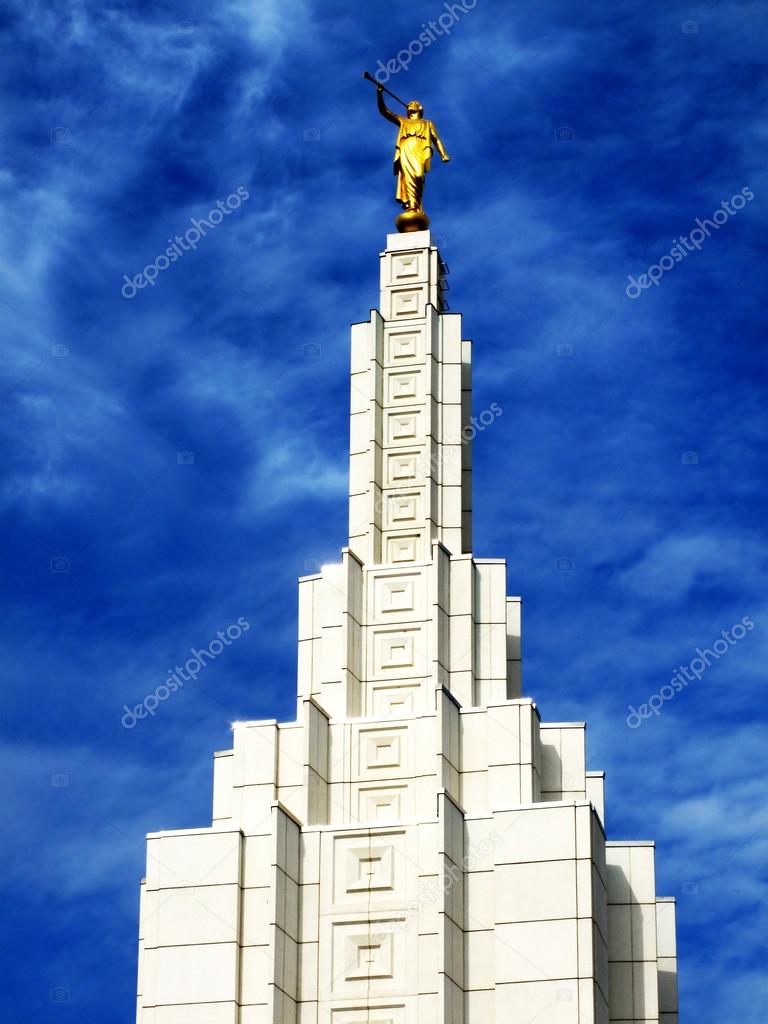 Idaho Falls Mormon Temple LDS Statue of Moroni Angel