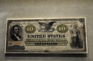 İç savaş para 10 10 dolar