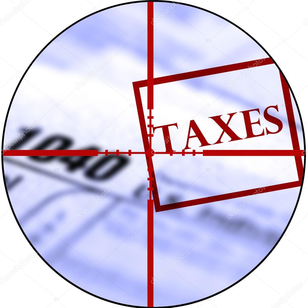 Tax Forms with Crosshairs Destroy Taxes